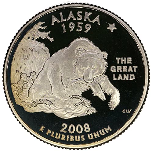 Монетен двор на САЩ с разбивка четвърт Аляска 2008 г.