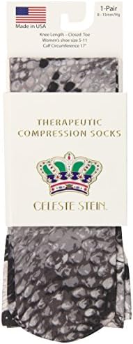 Лечебни Компресия чорапи Celeste Stein, Черна Гърмяща Змия, 8-15 мм hg. супена, Мек