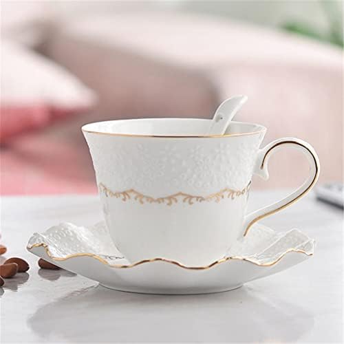 MJWDP Керамични Чашка и Чинийка, Кафе Набор от Европейския Монофонични Британски Комплект За Следобеден Чай, утайка от Чаша на Чаша