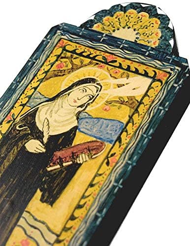 Вдъхновяваща Табела-Ретабло ръчно изработени Свети Хильдегарды фон Бинген, 3,5 х 8,5 инча