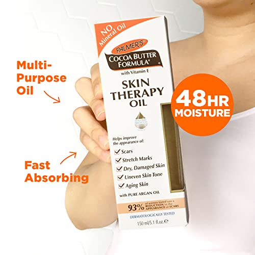 Твърди Лосион Palmer's Cocoa Butter Formula Дейли Skin Therapy с витамин е, 7,25 унция и масло, какао Формула Skin Therapy Овлажняващ