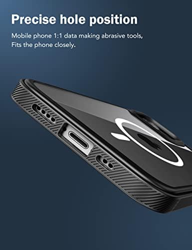 Калъф Quikbee Magnetic Design за iPhone 14Plus [SGS Military устойчив на удари] [Супермагнит мощност 20 W е Съвместим с противоударным