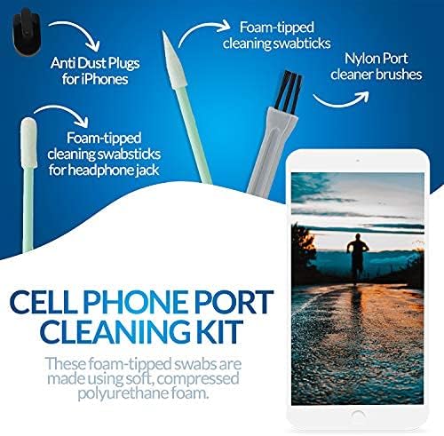 Комплект за почистване затычек пристанища 17шт, Съвместим с iPhone 11 / X/XS/8/7/6 , iPad, AiPods – Прахозащитен мъничета за пристанища