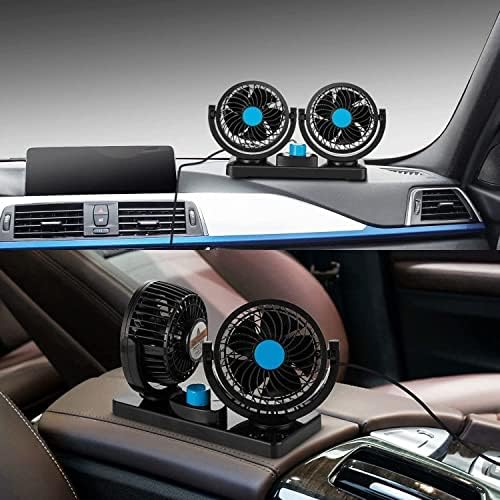 PLACHIDAY Авто вентилатор 12v, Вентилаторът за Охлаждане Электромобиля с възможност за завъртане на 360 градуса, 2-Скоростни Автомобилни