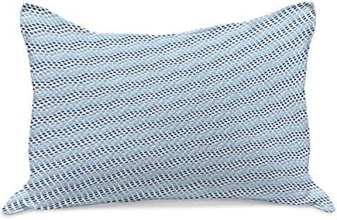 Калъфка за възглавница от Абстрактното стеганого одеяла Ambesonne, Геометрични Кръгли Квадратни форми в Градиентных цветове, Океанская