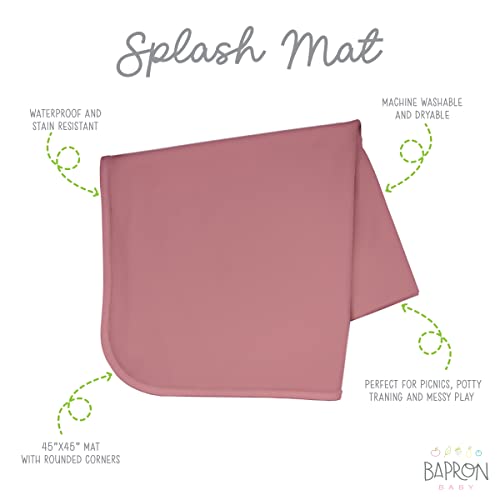 Мат BapronBaby Minimalist Blush Splash Mat - Водоустойчив Универсален за допълнителна подложка под столчета за хранене, подове,