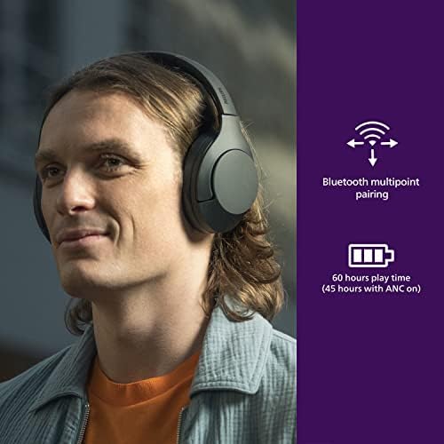 Безжични слушалки в ушите PHILIPS H8506 с функция за намаляване на шума Pro (ANC) и многоточково свързване на Bluetooth, време на