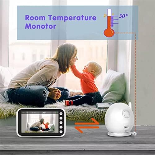 yunge 4,3-инчов монитор здравето на бебето, на 300 Метра от Предаване на данни с честота 2,4 Ghz. Инфрачервено Нощно виждане, Контрол