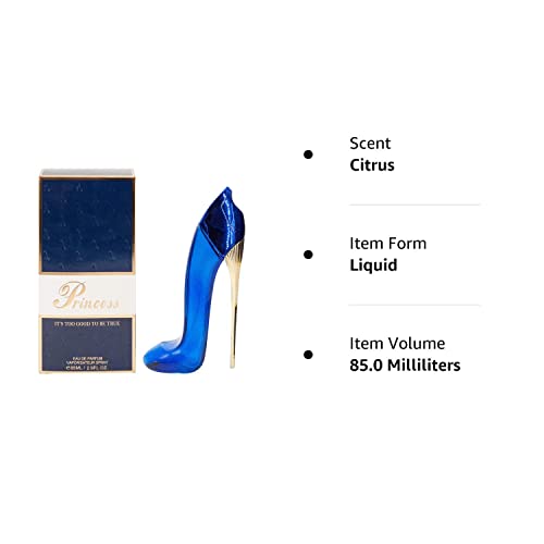 EBC Princess Обувки на висок ток, синя парфюм вода за жени, 85 мл / 2,9 течни унции