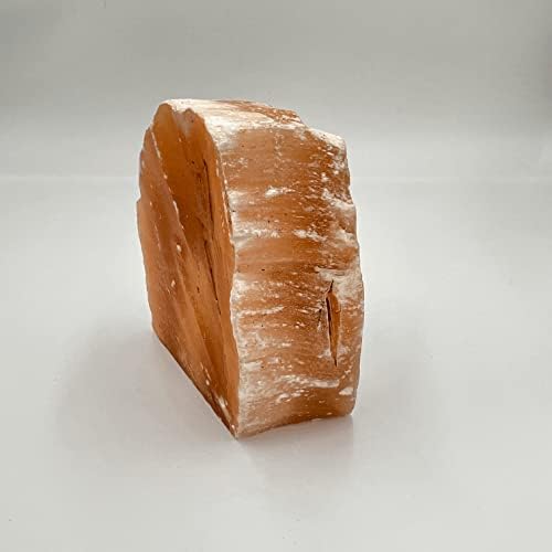 Лампа Orange Selenite Raw от CuartoAstral - Лечебен кристал селенита - Силна защита - Почистващо средство за околната среда