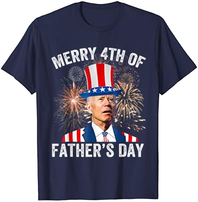 Джо Байдън Весел 4-ти Ден на Бащата Забавна Тениска на 4 юли