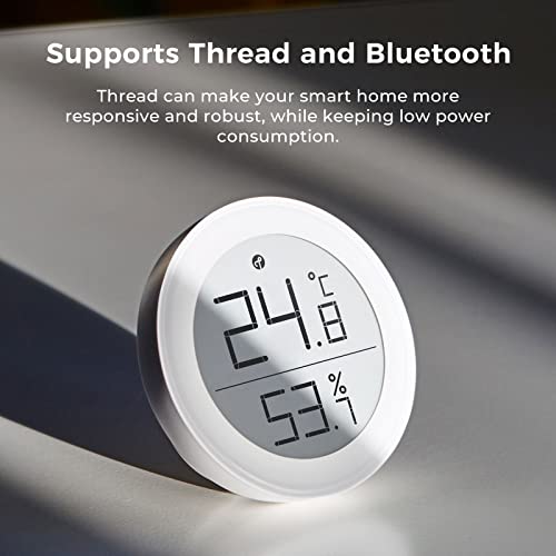 Сензор на термометъра-влагомер, така че Qingping Работи с HomeKit (работи само с iOS), безжичен дисплей на температурата и влажността