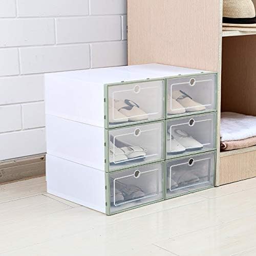 Anncus 1/3/6 бр. Прозрачна Пластмасова кутия за съхранение на обувки, Удебелена Пылезащитная кутия за съхранение на обувки, може да се припокриват Комбиниран шкаф за обу