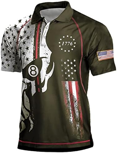 Летни Плажни Ризи за мъже, Мъжки Класическа Риза с Флага на сащ за Деня на Независимостта, Ризи с къс ръкав, мъжки Опаковка
