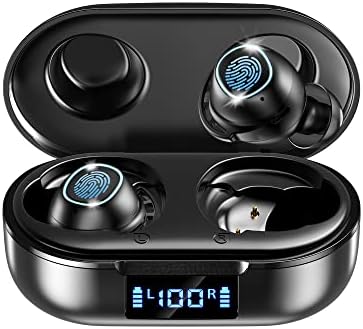 Bonweise Безжични Слушалки Bluetooth Слушалки, Втулки Безжични Bluetooth Слушалки с микрофон, Водоустойчиви Слушалки IPX7 Спортни