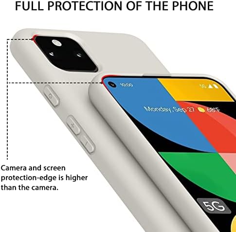 Калъф Amzpas TPU за Google Pixel 5a, Мек Защитен устойчив на удари Калъф за телефон, Здрав калъф за смартфон със защита от Надраскване,