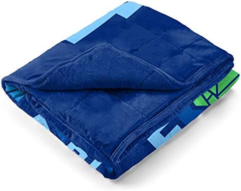 Утяжеленное одеяло Minecraft JU пълзящо растение с тегло 5 кг - Размери 36 x 48 инча, детско спално бельо - Устойчив на избледняване