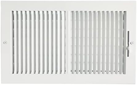 Бяла Вентилационна решетка, Вентилационни делото 8x14 с капак за стени или тавана, за системи ОВКВ с дупка 13,25 x 7,25 инча
