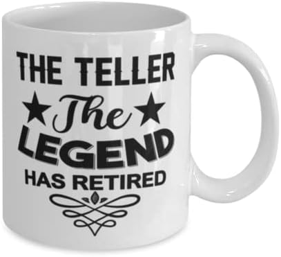Чаша за Касата, Легендата се пенсионирах, Нови Уникални Идеи за Подаръци за Касата, Чаена Чаша, Чаена Чаша Бял Цвят
