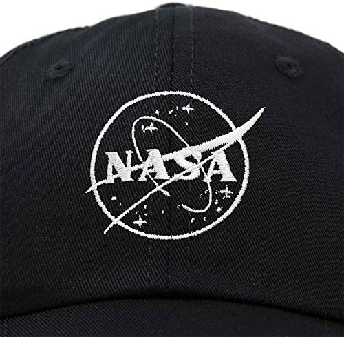 Бейзболна шапка DALIX НАСА Шапка От Промит Памук С Бродирани Логото си, Оцветен от Пигмента