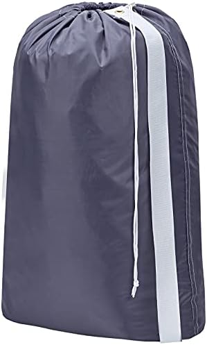 Найлонова чанта за дрехи HOMEST XL с каишка, Просторен органайзер за мръсни дрехи, лесно се побира в коша за пране, побира до 4