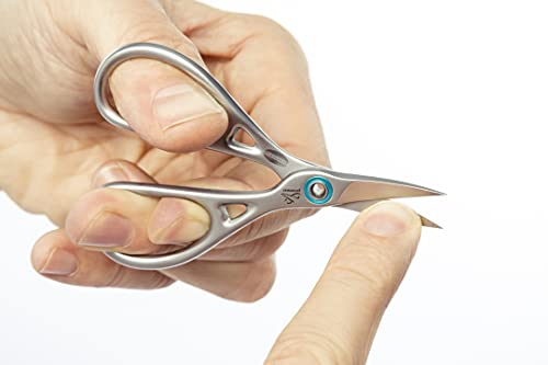 Нокторезачки с кольцевым ключалка за дебели нокти и по-големи дупки за пръстите, неръждаема стомана, дължина 9,5 см