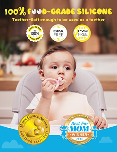 Комплект Детски лъжици и вилици HOFISH за отбиване на бебето от гърдата с led подсветка - Силиконови Детски Прибори за хранене