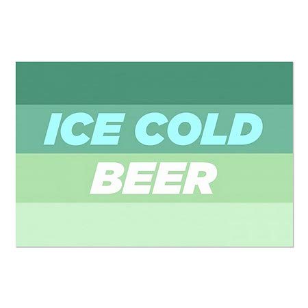CGSignLab | Стикер за windows ледено студена бира - Модерен наклон | 18 x12