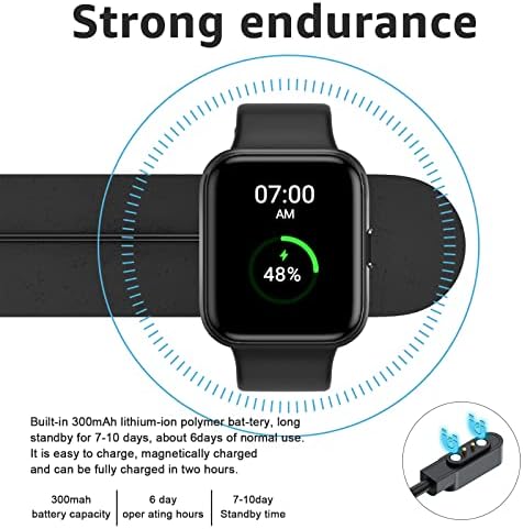 Смарт часовници Portzon за мобилни телефони с iOS и Android, Часовници за мъже и жени, Водоустойчиви смарт часовници IP68, фитнес