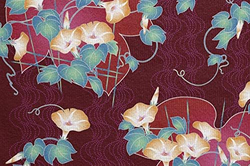 Кърпа за подложка за йога Ambesonne с Цветен Модел на японската Традиционна Илюстрация от Плътен Вьюнка, Нескользящий Впитывающий