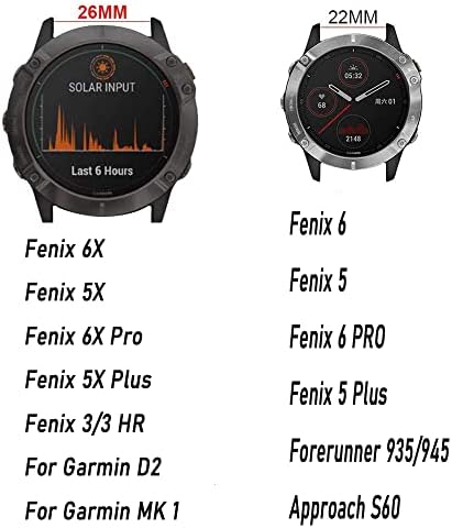 SKM Силикон 26 мм 22 мм быстросъемный каишка за часовник Garmin Fenix 6 6S 6X Pro 5X5 5Plus 3 HR 935 S60 Watch Каишка за часовник