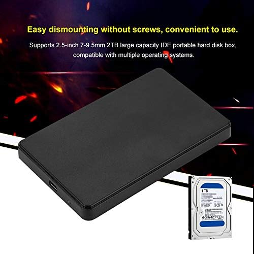 2,5-инчов IDE Паралелен Порт Мобилен Твърд диск, Скоростна Високоскоростен Твърд диск калъф за Външен Диск Без Винтове USB2.0 2