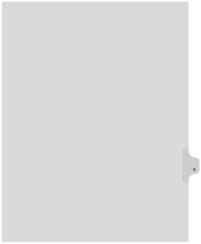 Разделители за насоки на отделни букви формат Kleer-Факс Letter, Странично издърпване, 1/26-тия разрез, 25 листа в пакет, Бял, Буква
