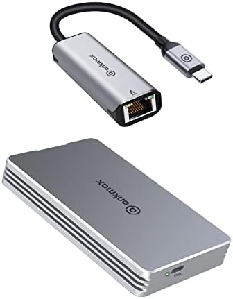 Ankmax включва в себе си корпус, SSD устройство USB 4 M. 2 и USB адаптер C-Ethernet 2,5 Gb, UC4M2 + UC312G2, USB 4.0 със скорост