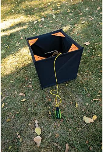 Куб за съхранение на Въжето Уивър Leather Arborist Хвърли Line, Black / Orange