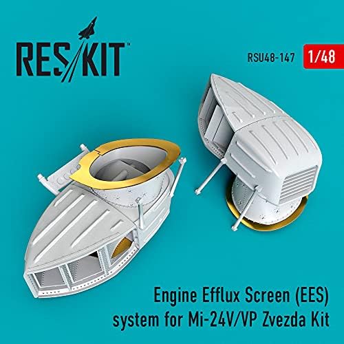 Reskit RSU48-0147 - 1/48 Система за защита на двигателя от емисии (EES) за хеликоптера Mi-24V/VP Звезда