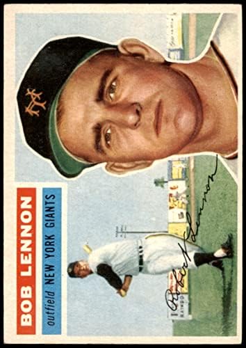 1956 Topps 104 ГРАЙ Боб Ленън в Ню Йорк Джайентс (Бейзболна картичка) (Сиво въртене) на БИВШИЯ Джайентс