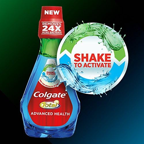 Вода за уста Colgate Total Advanced Health, не съдържаща алкохол, Прясна Мента - 800 мл, 27 течни унции