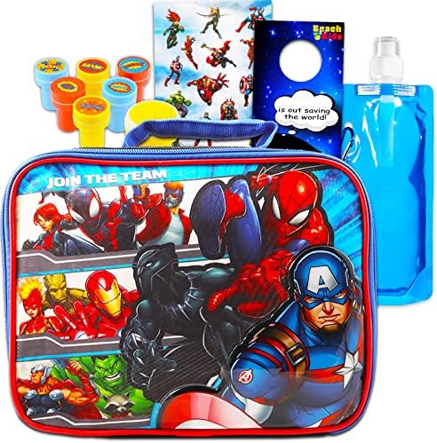 Комплект обяд кутии и бутилки за вода Marvel Store - колекция от ученически пособия Отмъстителите с Изолирани обяд-бокс и бутилка