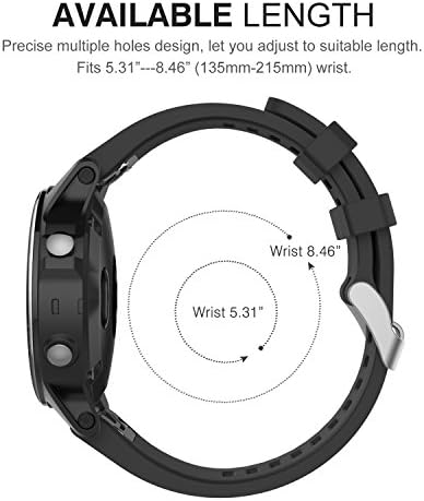 Каишка MoKo, който е съвместим с Garmin Fenix 5S, Мек силикон Взаимозаменяеми каишка за часовник Garmin Fenix 5S Plus, 5S Multisport