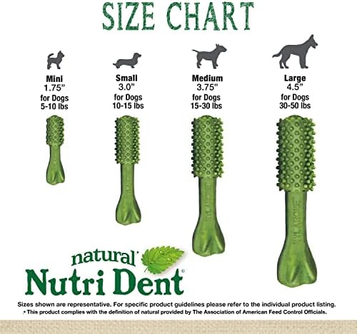 Малки Лакомства за Дъвчене Nylabone Nutri Dent Natural С аромат на свеж дъх за зъби (28 броя)