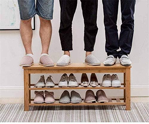 Пейка за обувки MFCHY, 3-Ярусная рафт за обувки, Органайзер за съхранение на обувки от седалката, идеална за хол, спалня и входно