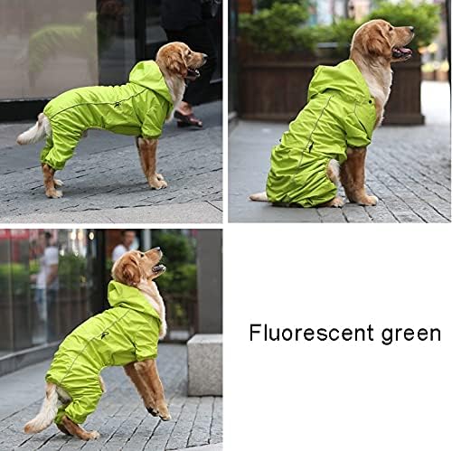 Водоустойчив дъждобран за кучета от средни и големи породи HJKOGH За домашни любимци Голдън Ретривър Четырехфутовый дъждобран (Цвят: