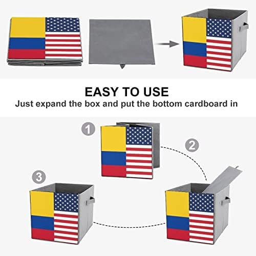 Колумбия Американски Флаг Сгъваеми Кутии За Съхранение на Основите на Сгъваеми Тъканни Кубчета За Съхранение на Организаторът Кутии