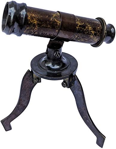 4 инчов Античен Месинг Телескоп с Мини-Штативной Стойка във Викториански стил Ретро Декор Плотове