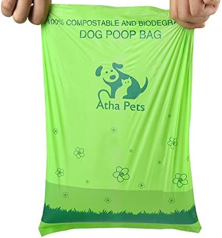 Торбички за кучешки отпадъци Atha Pets-240, на растителна основа, компостируемые и е биоразградим, не вредят на нашата Планета Земя.