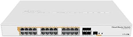 Облачен рутер Mikrotik Switch CRS328-24P-4S+ RM 24-port Gigabit Ethernet switch с 4 порта SFP + 10 gbps