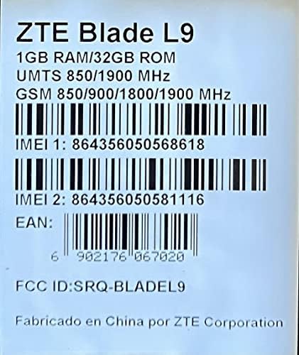 ZTE Blade L9 2021 (32 GB, 1 GB) 5 2000 mah, Фабрична отключване с две SIM-карти, раздадени 4G LTE е GSM, Четири-ядрен Android 11,