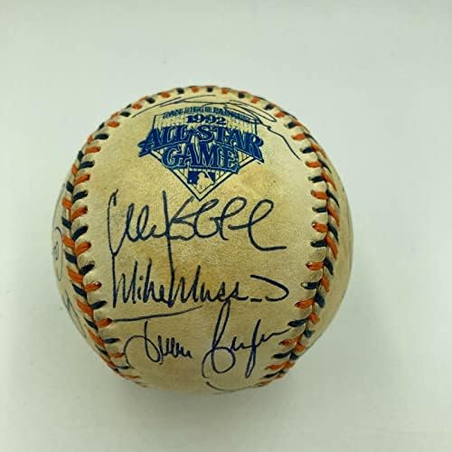 1992 Екипът на All Star Game Подписа бейзболен договор с Кърби Пакеттом , Кэлом Рипкеном - младши , JSA COA - Бейзболни топки с