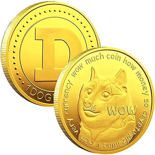Колекционер на Възпоменателни монети Dogecoin Ida Cryptocurrency Позлатени Колекционер на Монети Любителите на Dogecoin с Защитен